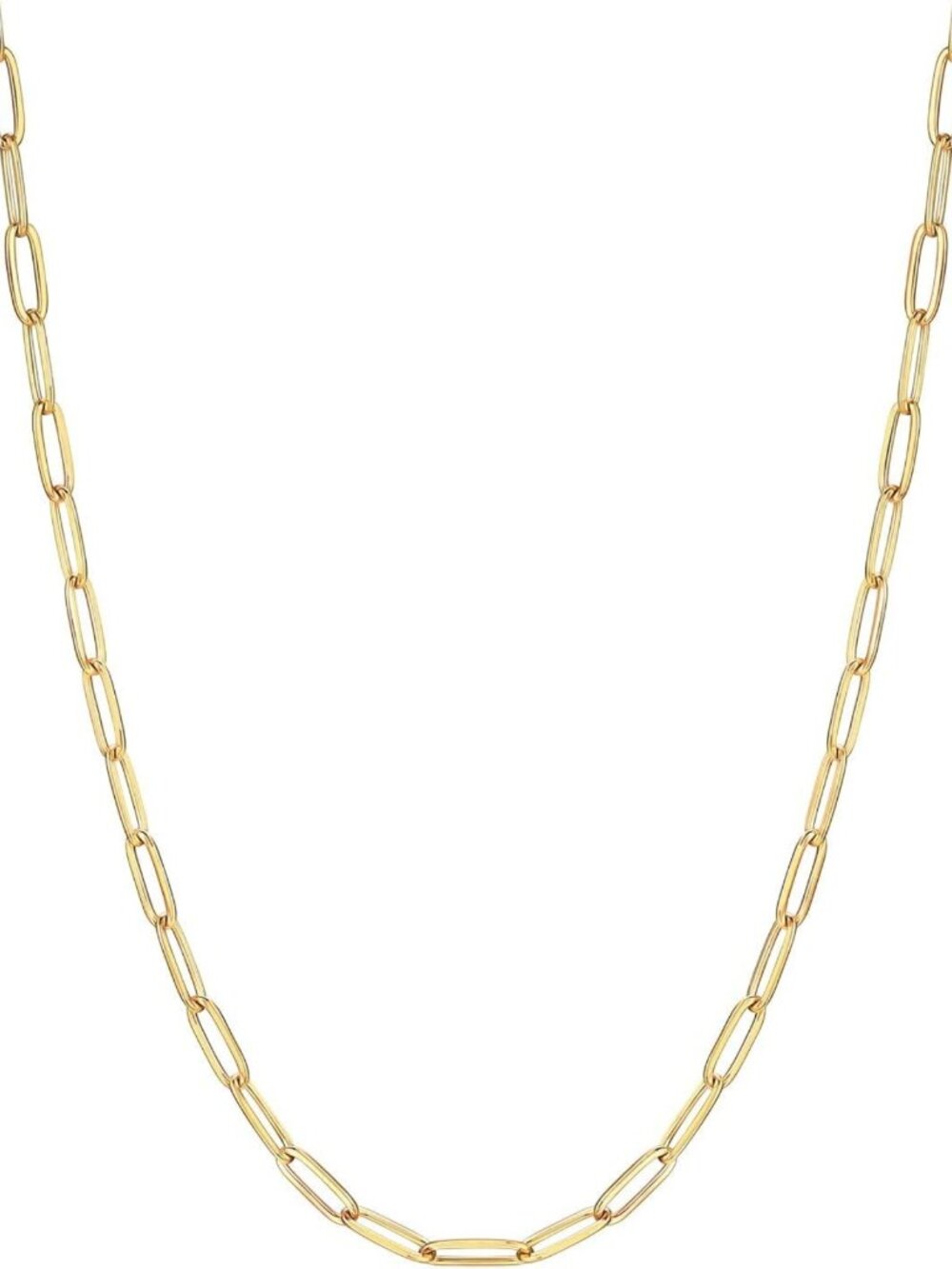 Stylish Paperclip Chain Necklace for Women - 4 Colors, Adjustable 14"-24" for